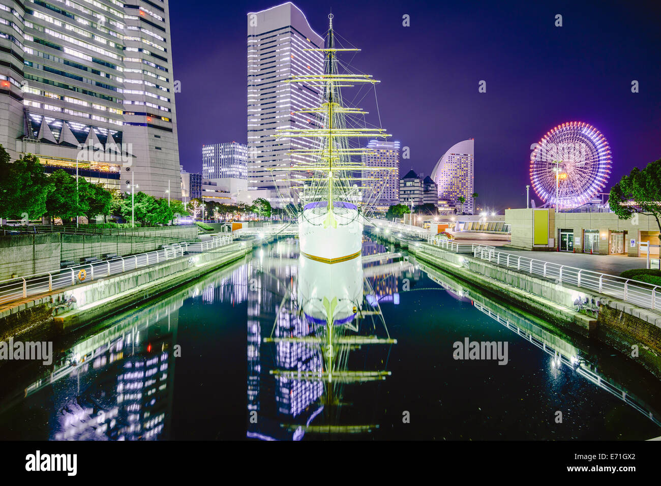 Yokohama, Japan city skyline at Minato-mirai. Stock Photo