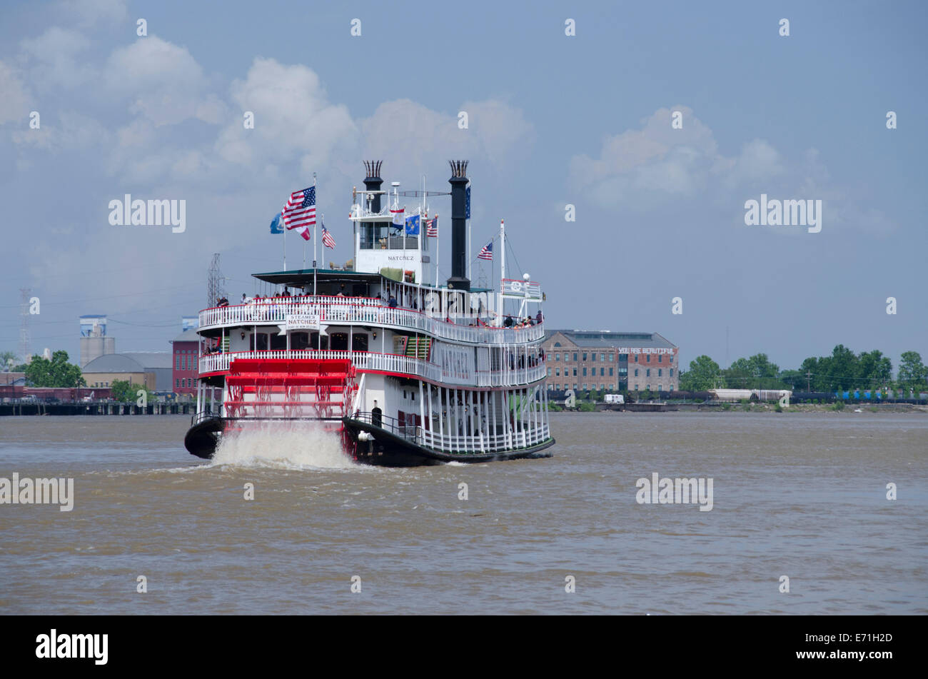 USA, Louisiana, New Orleans. Mississippi River, typical sight-seeing ...