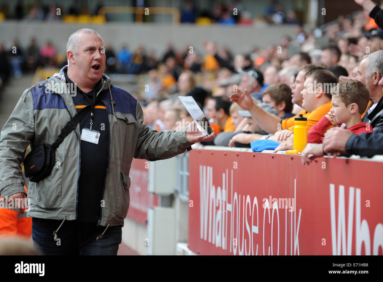 Programme Seller Football programme seller Uk Stock Photo - Alamy