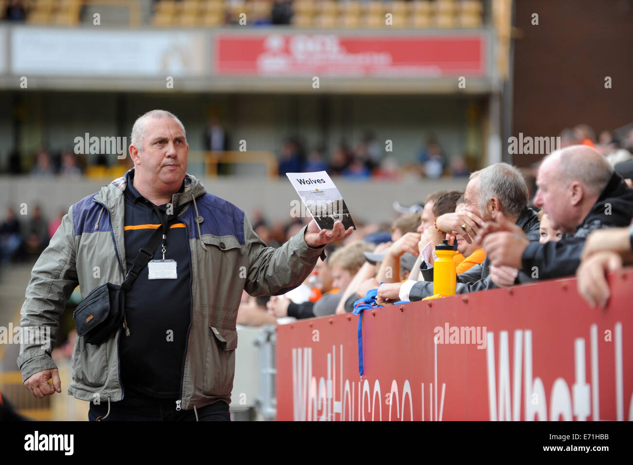 Programme Seller Football programme seller Uk Stock Photo - Alamy