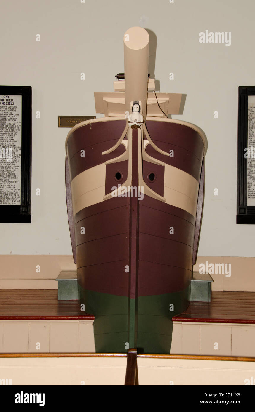 USA, Massachusetts, New Bedford. Historic Seamen's Bethel where Herman