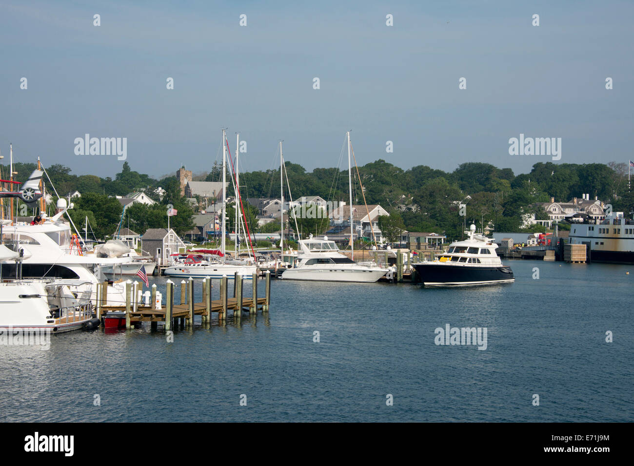 USA, Massachusetts, Martha's Vineyard. Vineyard Haven marina and harbor