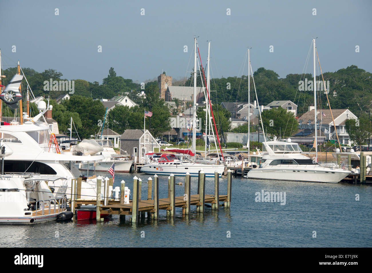 USA, Massachusetts, Martha's Vineyard. Vineyard Haven marina and harbor