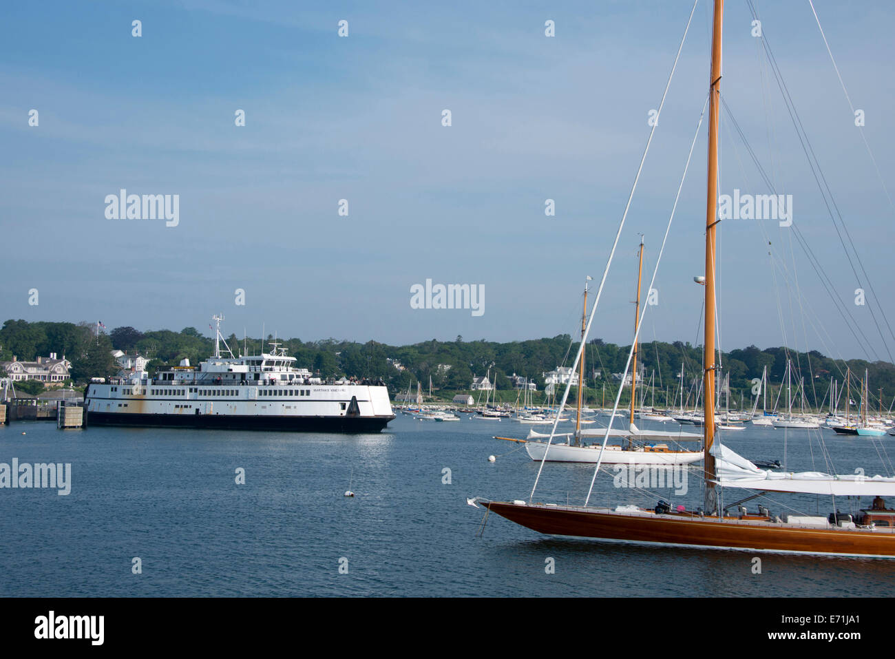 USA, Massachusetts, Martha's Vineyard. Vineyard Haven marina and harbor