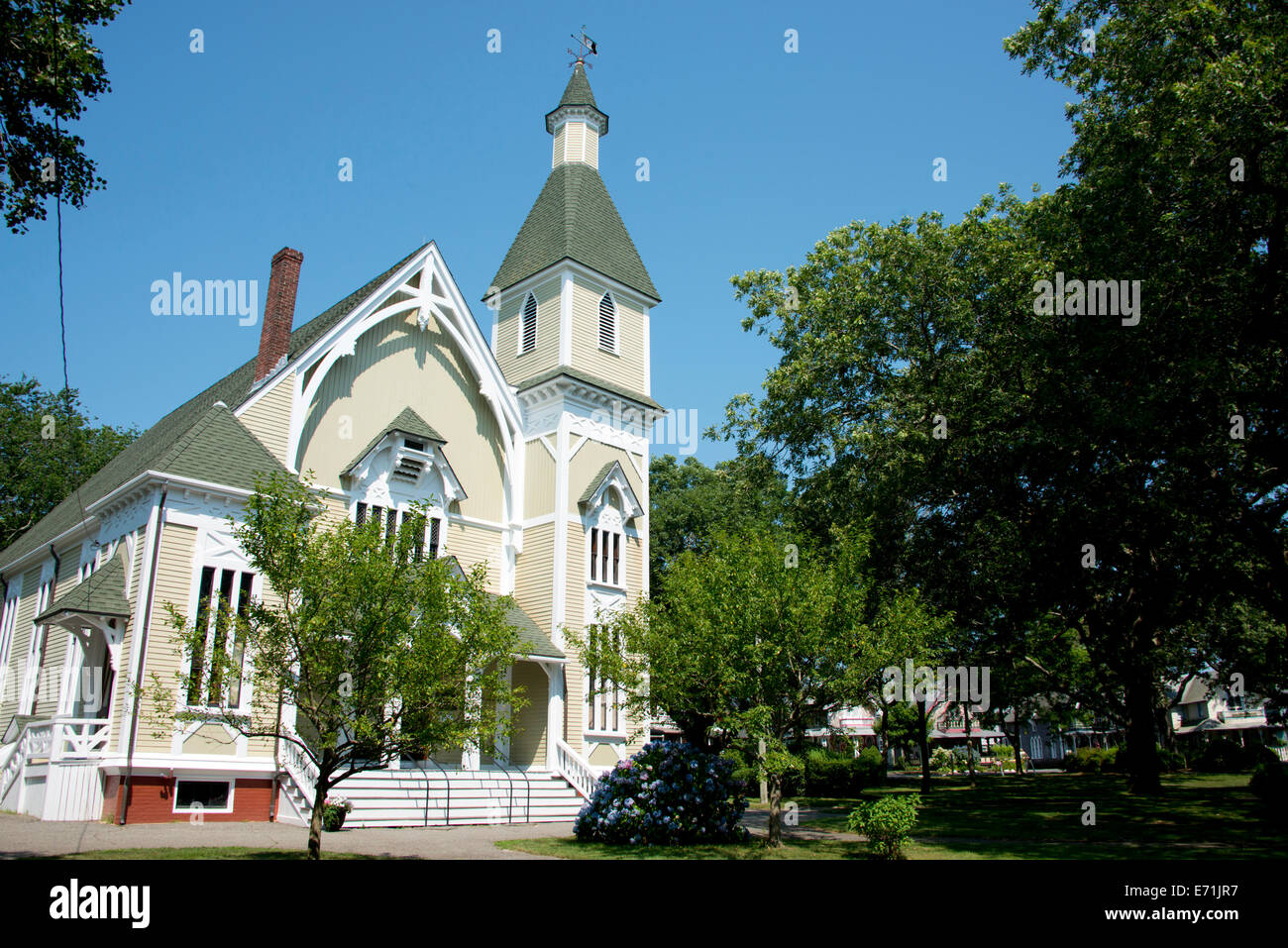USA, Massachusetts, Martha's Vineyard, Oak Bluffs. Historic Methodist