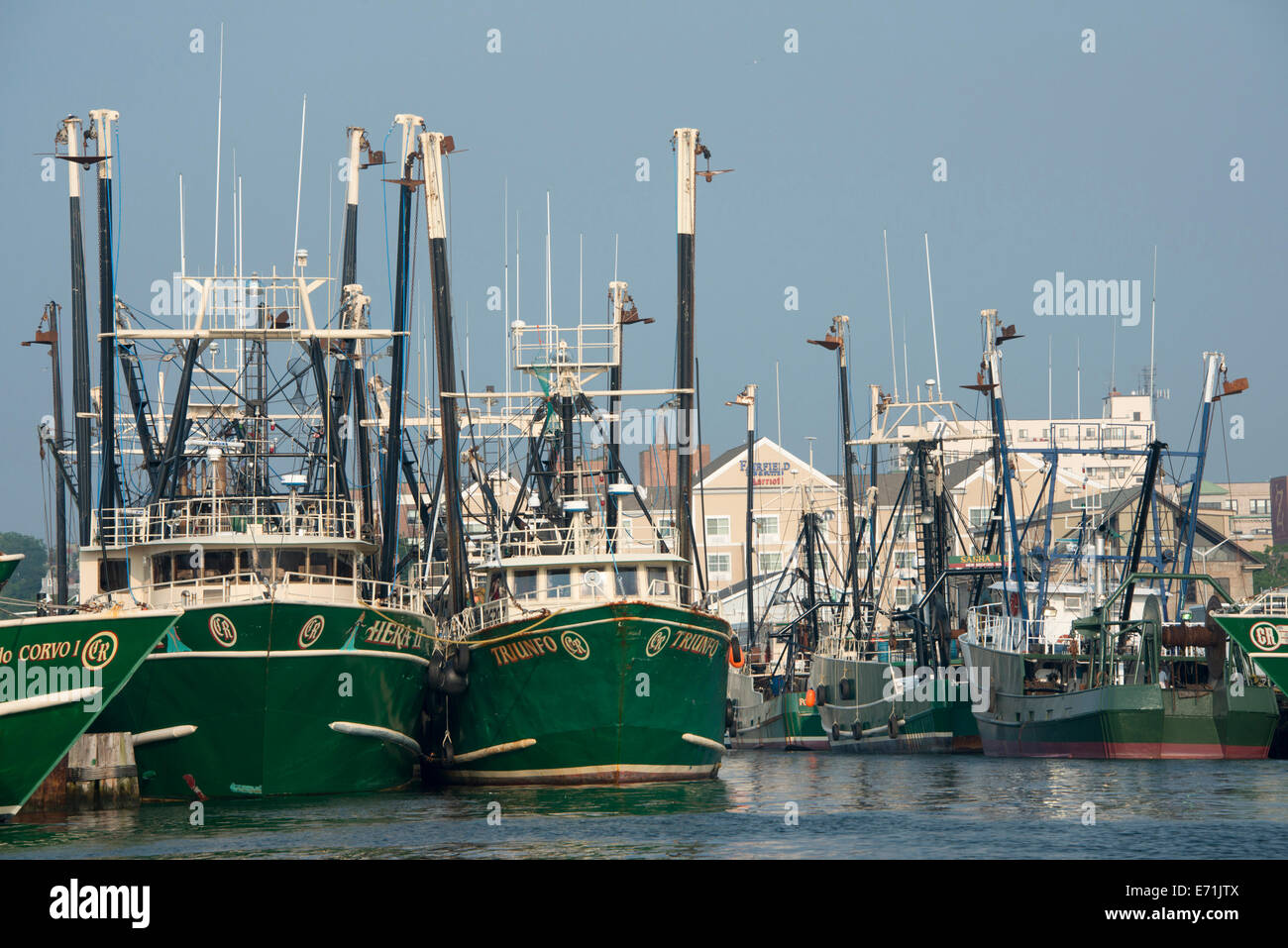 USA, Massachusetts, New Bedford. Commercial fishing boats in the New