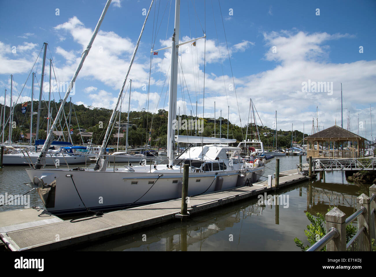 Whangarei on the Hatea River North Island New Zealand a popular boating area Stock Photo
