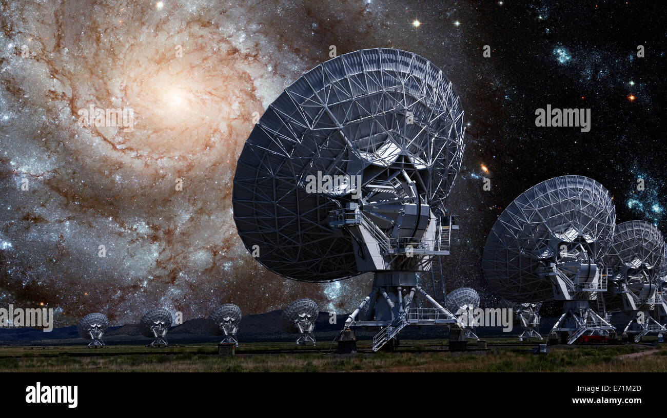 The VLA - Very Large Array - Radio Telescope in Socorro, New Mexico Stock Photo