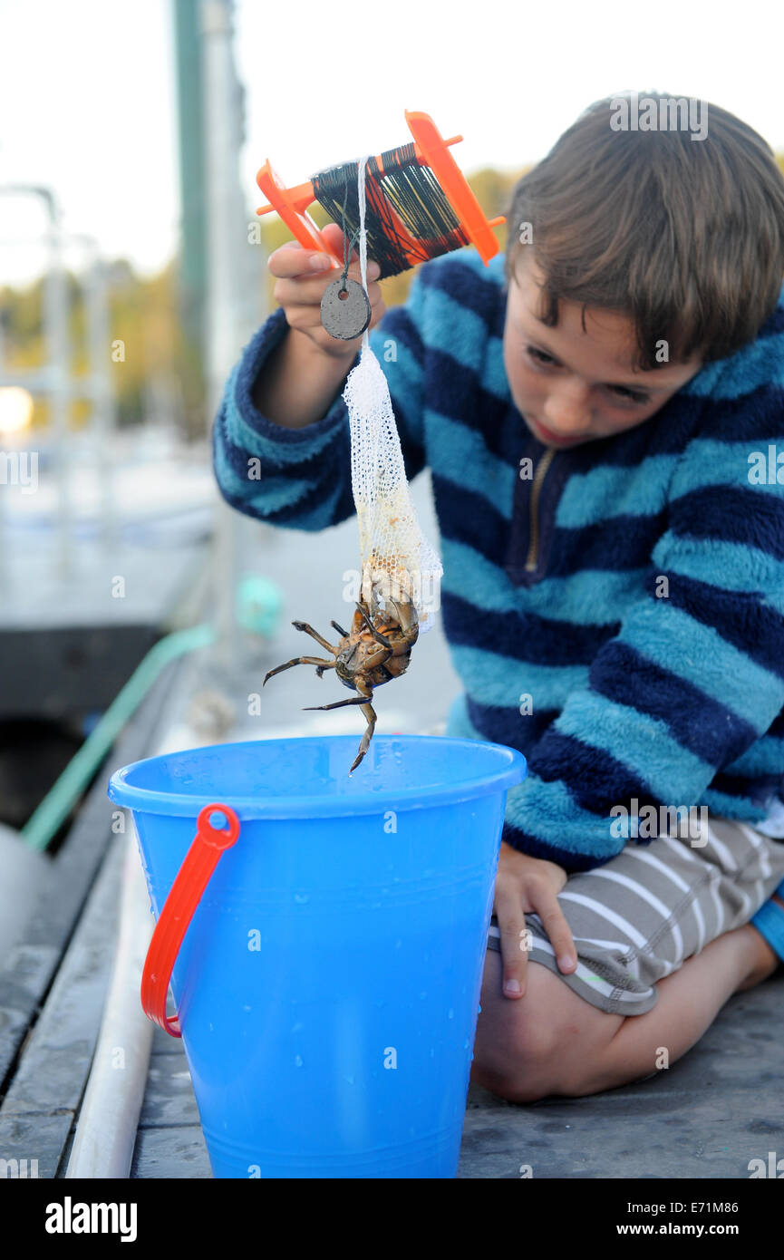 Crab line children hi-res stock photography and images - Alamy