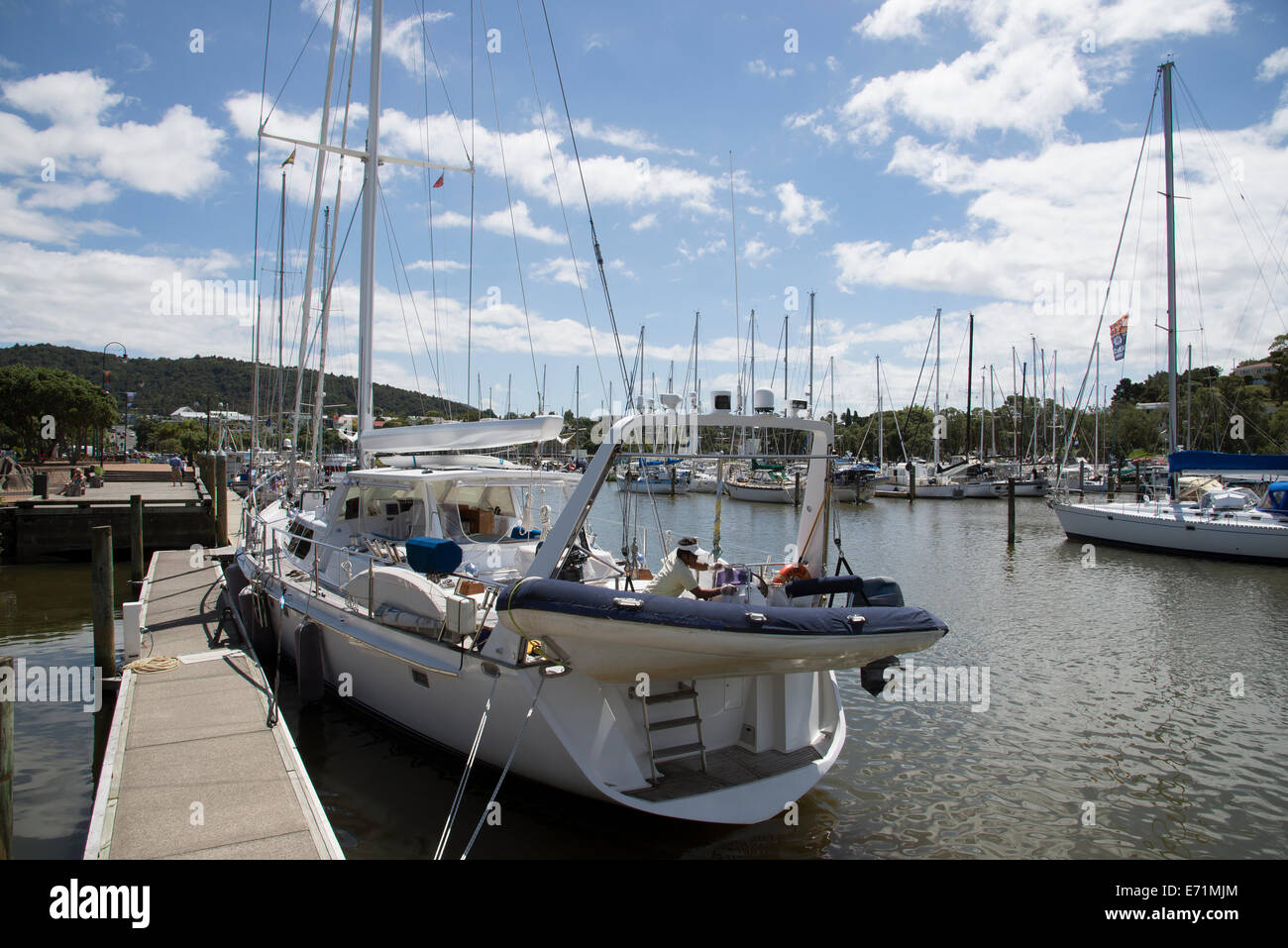 Whangarei on the Hatea River North Island New Zealand a popular boating area Stock Photo