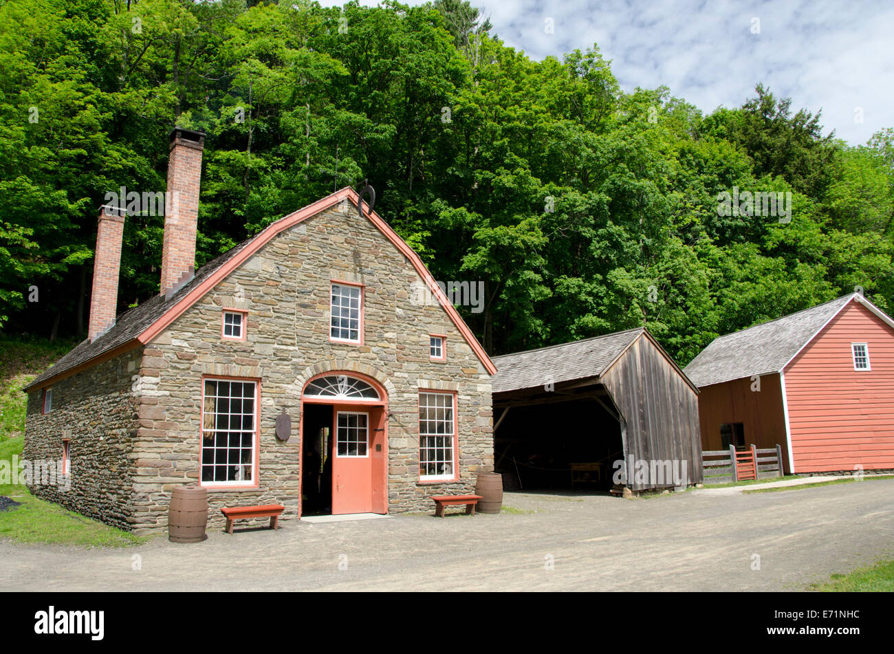 USA, New York, Cooperstown, Farmers' Museum. Openair museum depicting