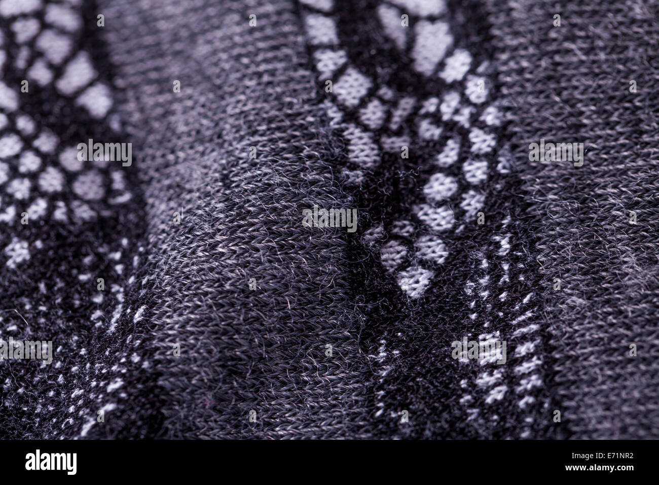 Closeup Vintage Gray Flax Linen. Good For Cold Weather Attire Stock