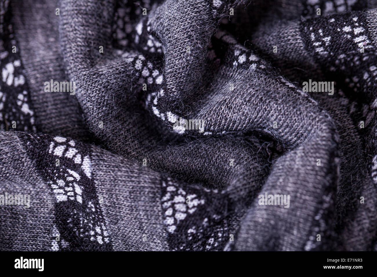 Closeup Vintage Gray Flax Linen. Good For Cold Weather Attire Stock