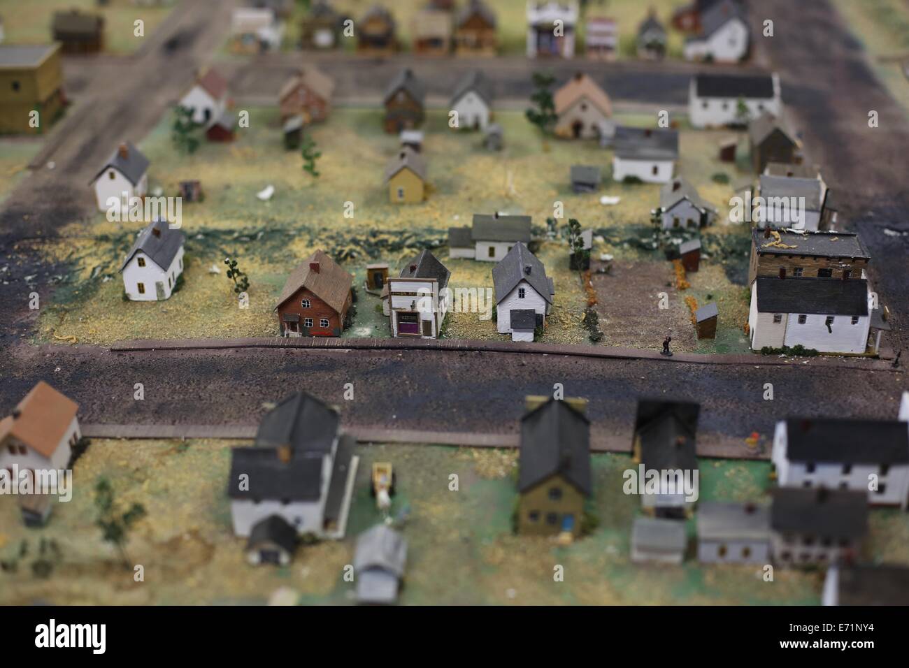 A small scale reproduction of the town of Hinckley, Minnesota Stock