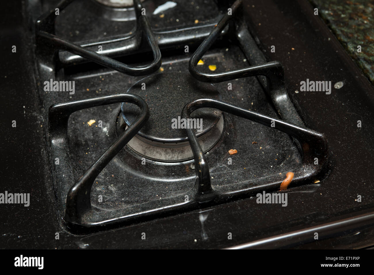 Dirty gas range Stock Photo - Alamy
