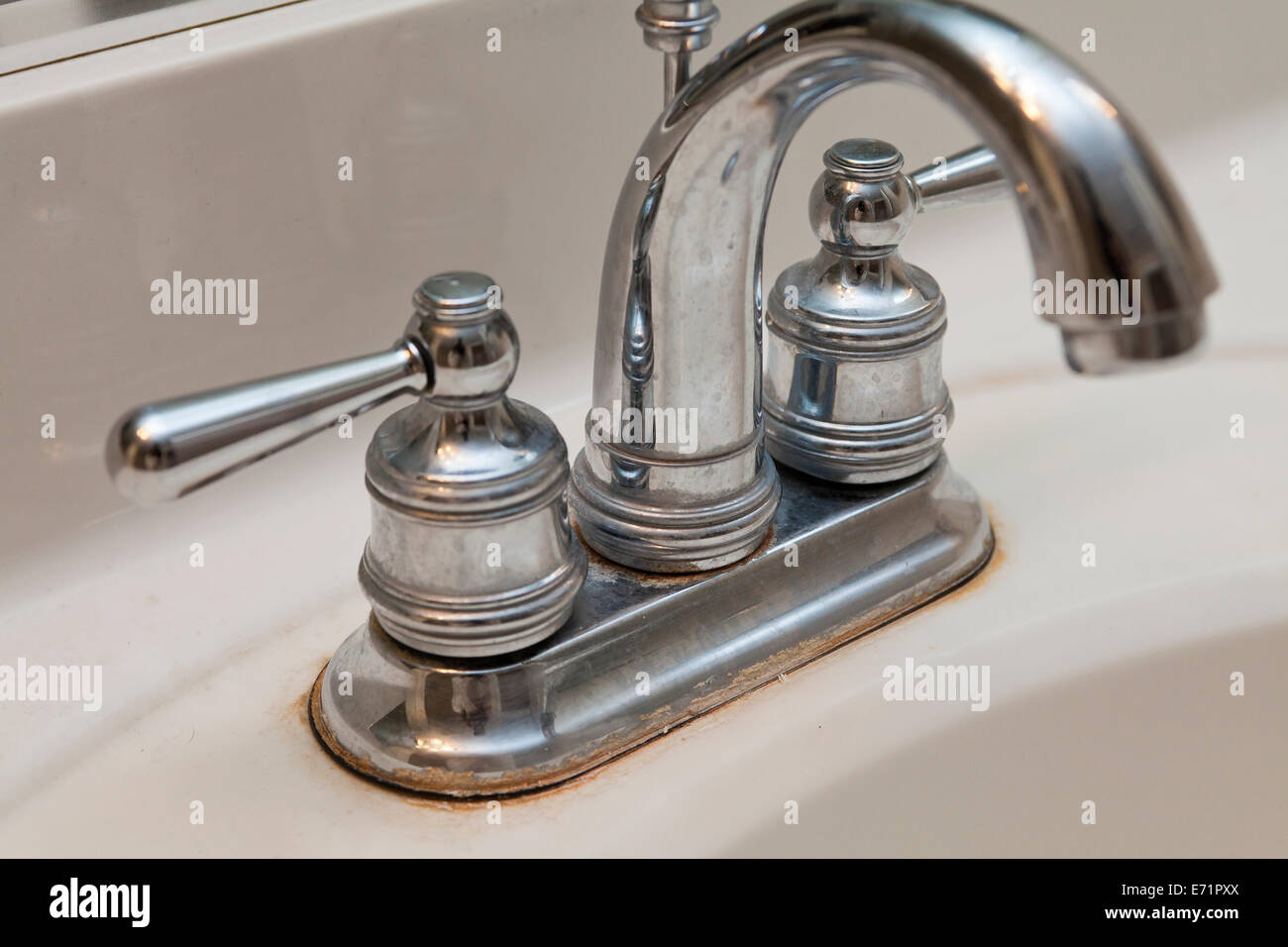 Dirty Vanity Sink Faucet Stock Photo 73184018 Alamy