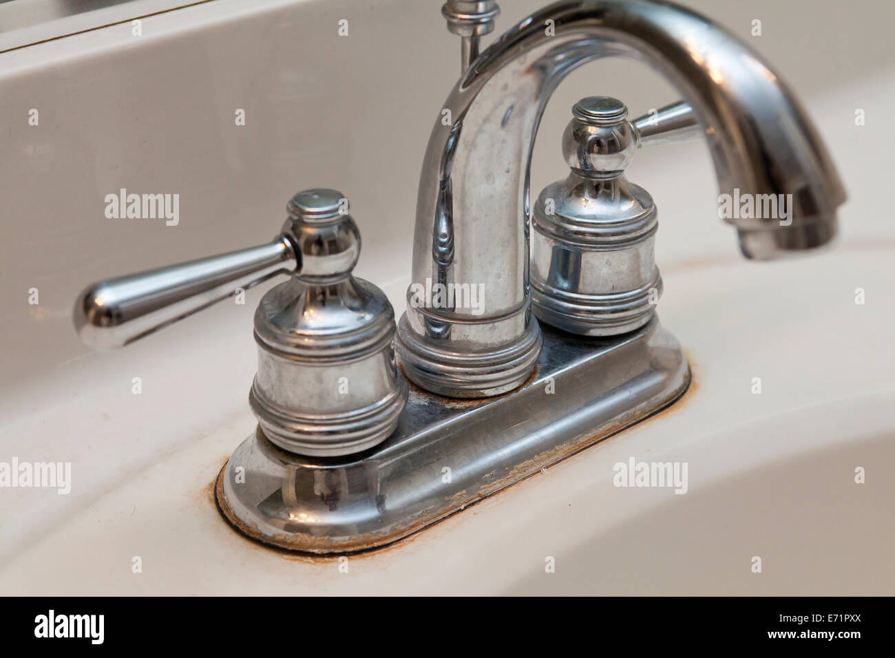 Dirty Vanity Sink Faucet Stock Photo 73184018 Alamy