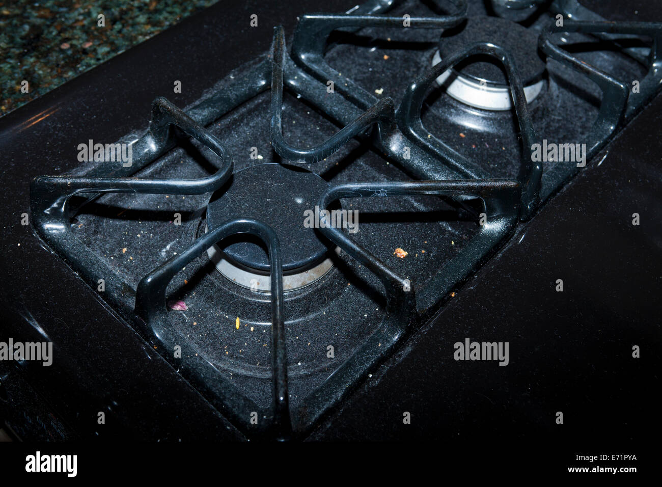 Dirty gas range Stock Photo - Alamy