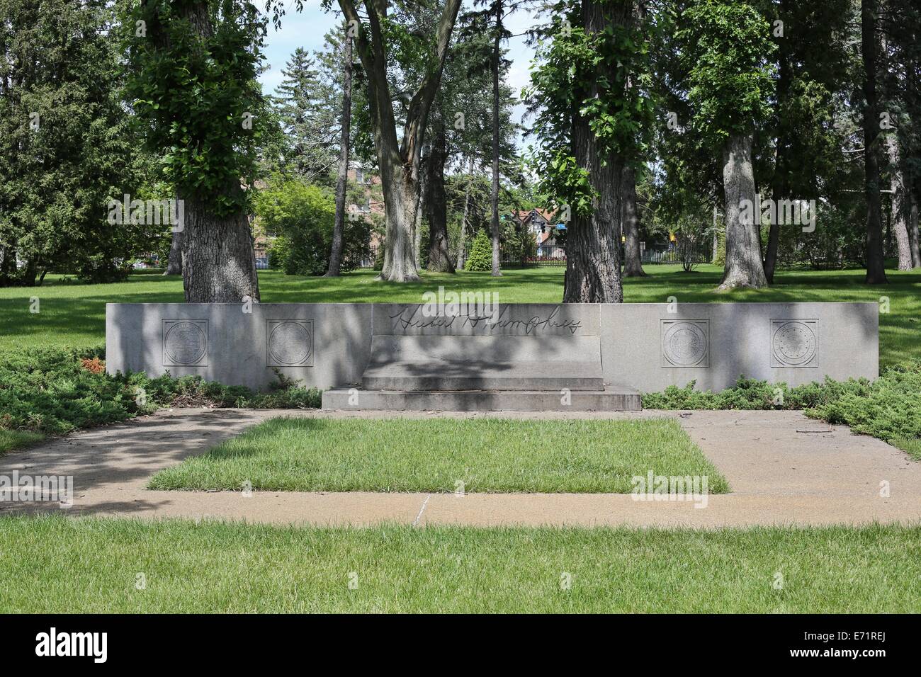 The grave site of Hubert Humphrey in Lakewood Cemetery in Minneapolis