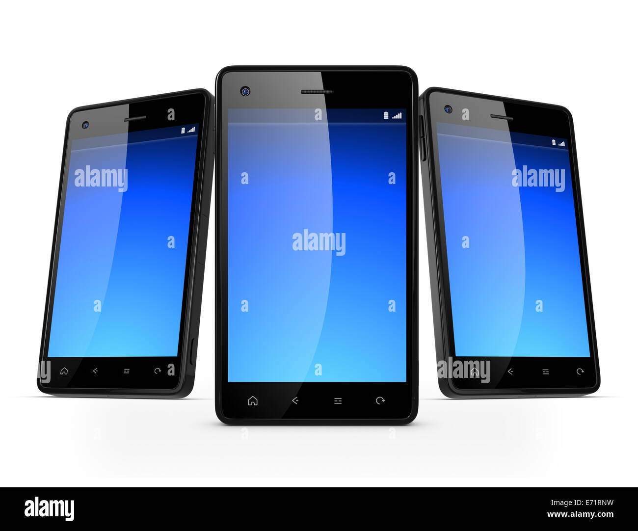 Three dimensional mobile device Cut Out Stock Images & Pictures - Alamy