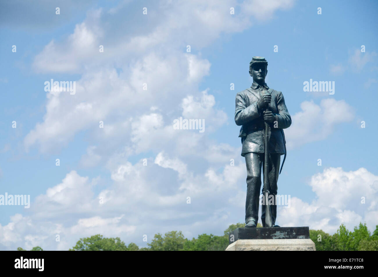 USA, Tennessee, Shiloh National Military Park. Pennsylvania Memorial. Stock Photo