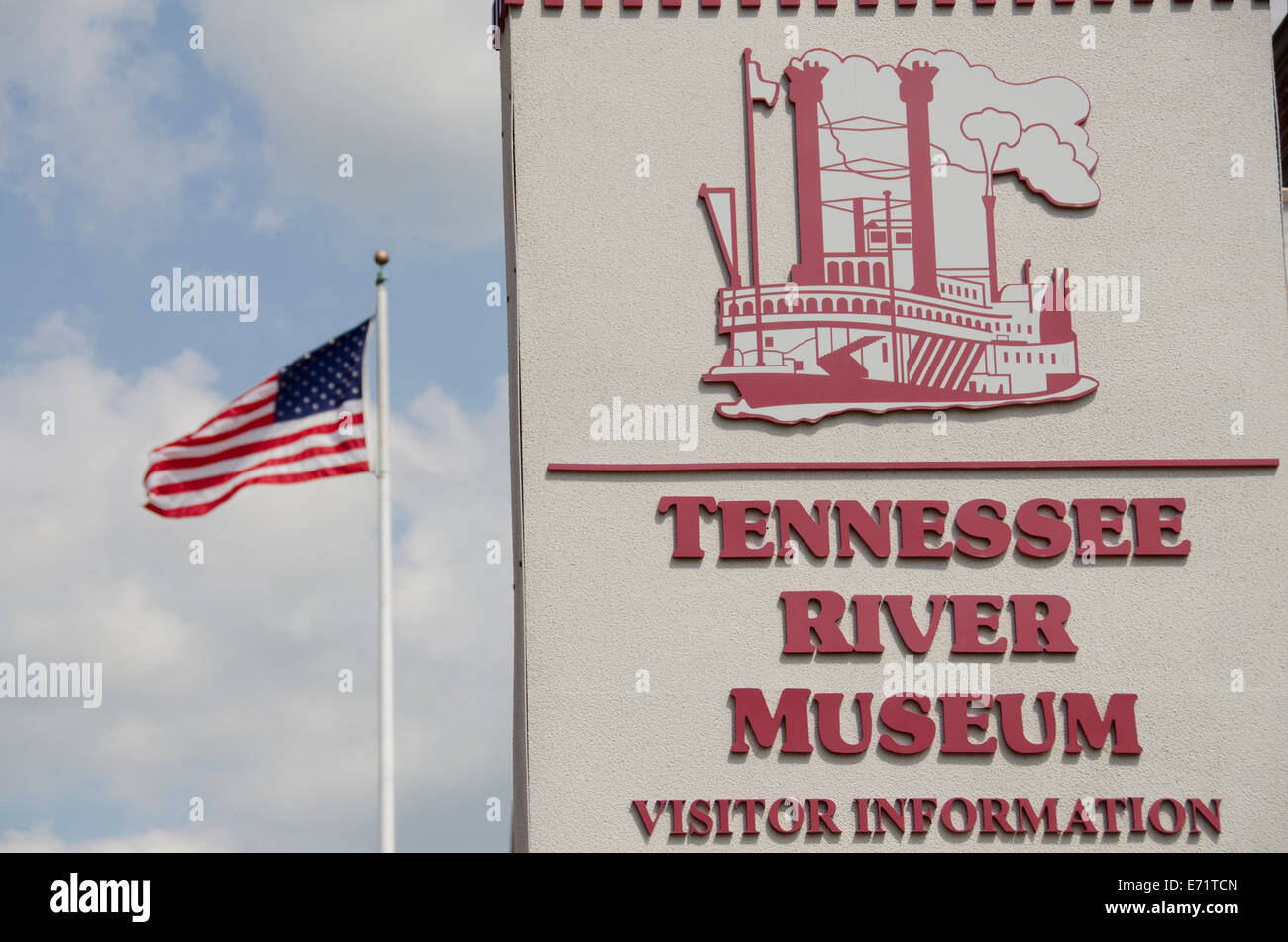 USA, Tennessee, Hardin County, Savannah. Tennessee River Museum and Visitors Bureau. Stock Photo