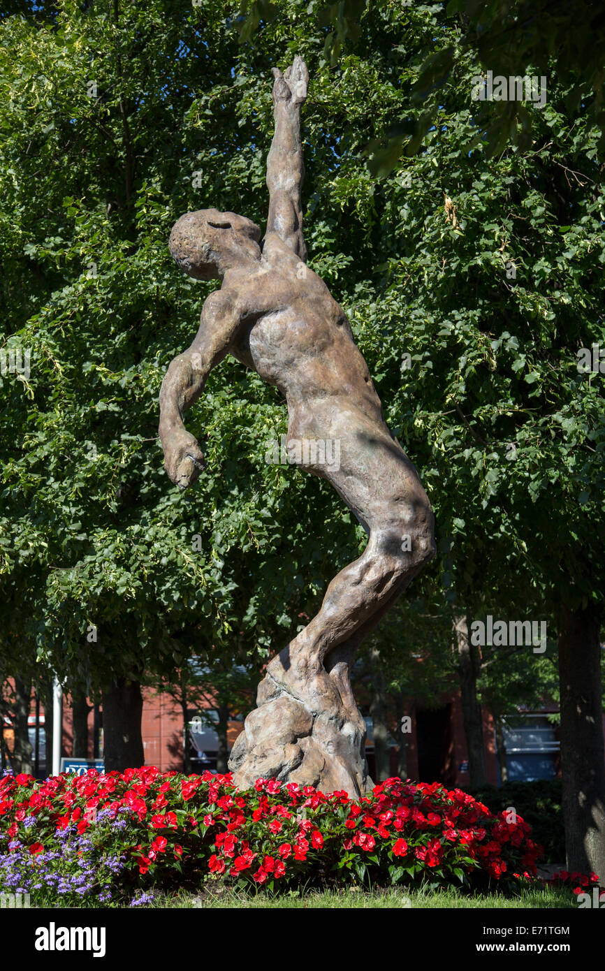 Arthur Ashe statue at the Billie Jean King National Tennis Center Stock Photo
