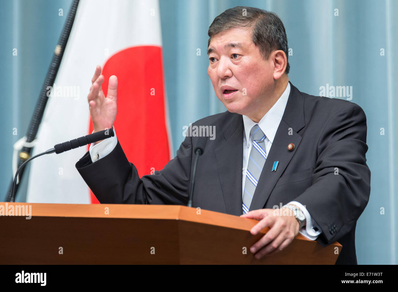 Tokyo, Japan. 3rd Sep, 2014. Shigeru Ishiba, newly appointed state