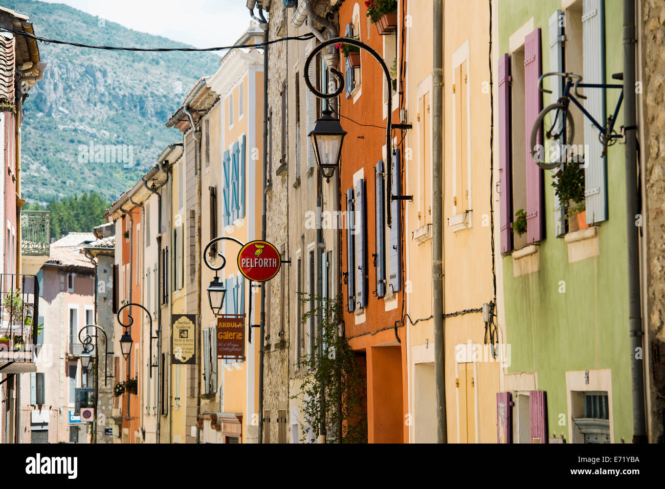 Row of houses, BuislesBaronnies, Drôme, RhôneAlpes, Provence, France