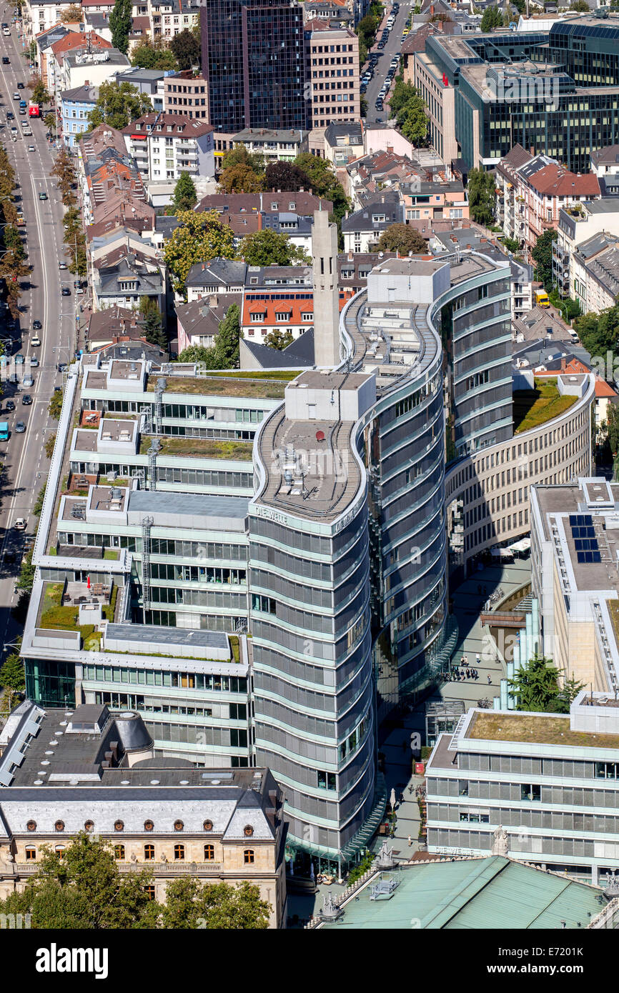 Frankfurter Welle office building, Westend, Frankfurt am Main, Hesse, Germany Stock Photo
