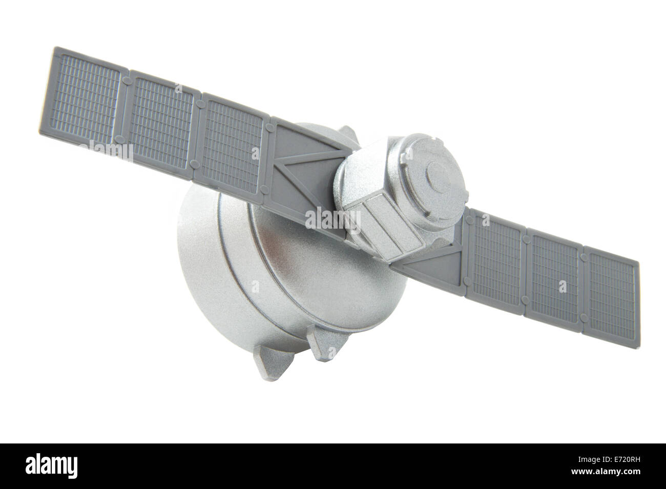 Silver satelite isolated on a white background Stock Photo