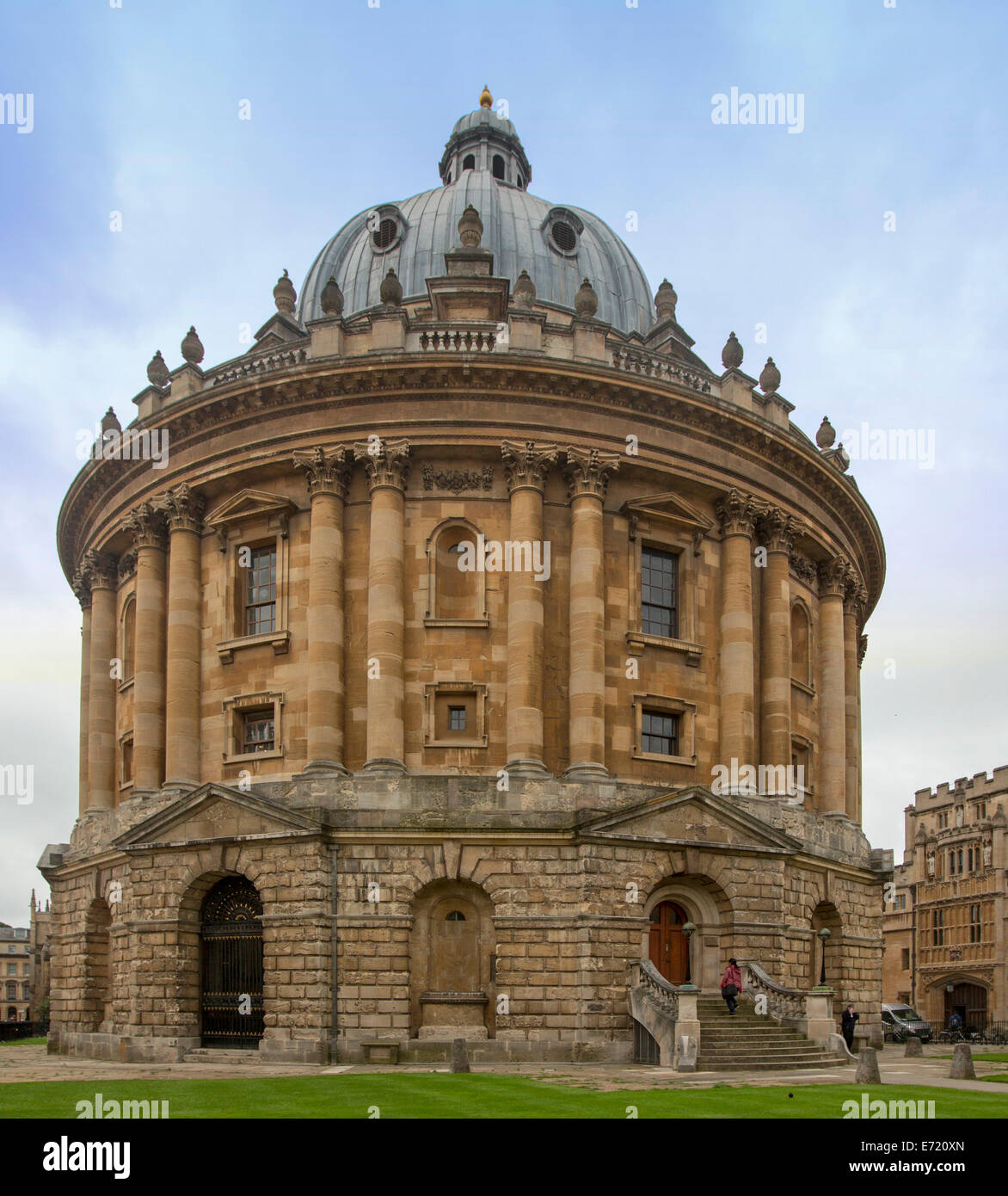 Unique circular 18th century neo-classical building - Radcliffe Camera science library, / Bodleian library building in English city of Oxford Stock Photo