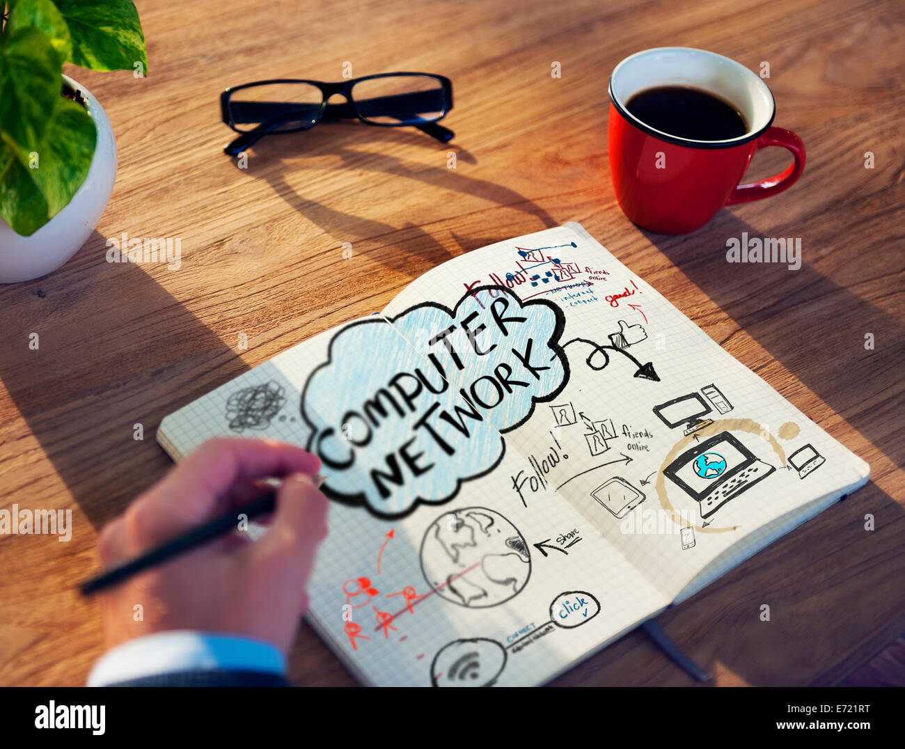 Planning and Discussion of Computer Network Stock Photo - Alamy