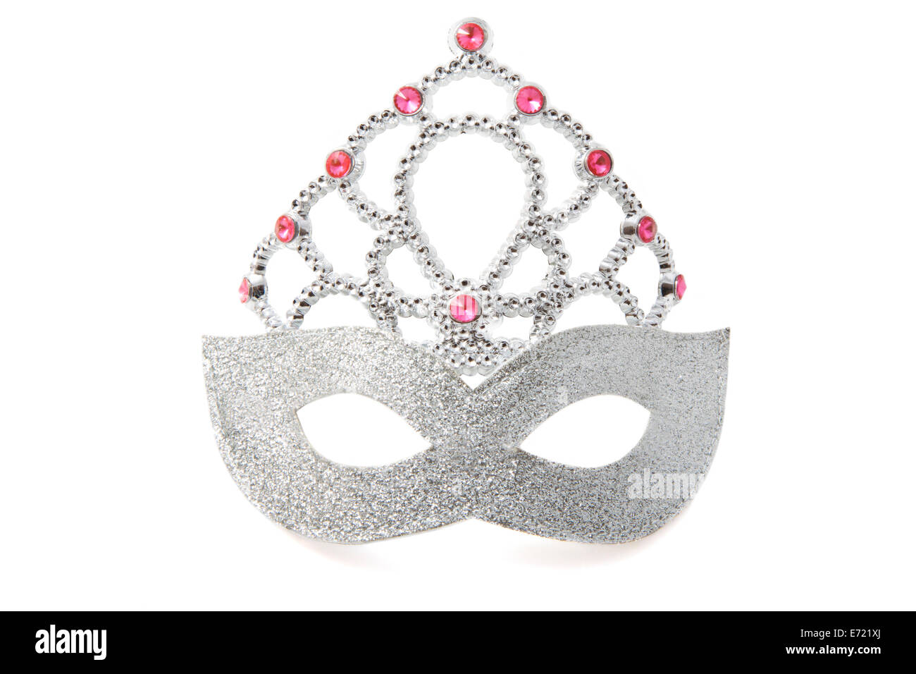Tiara jewel mask on a white background Stock Photo Alamy