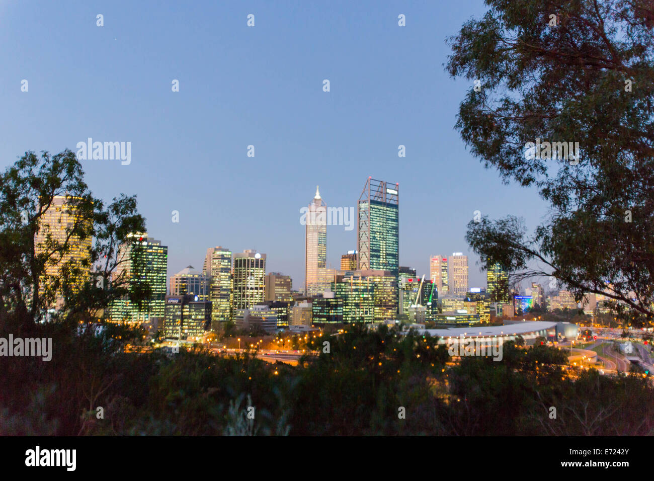 dusk in Perth Stock Photo Alamy