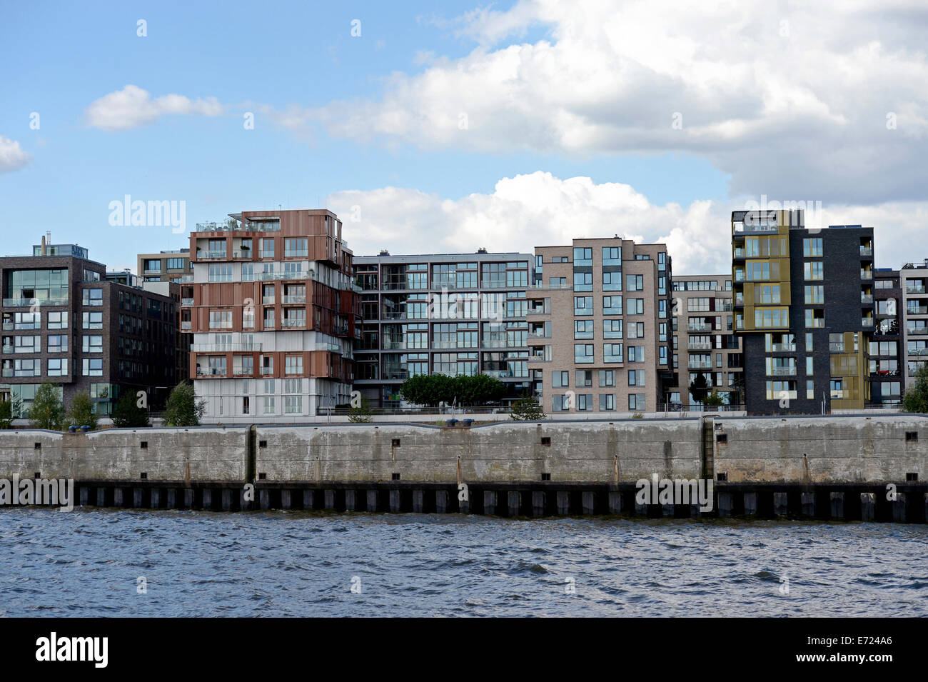 Apartment buildings in the quarter Hafencity in Hamburg, 27 August 2014