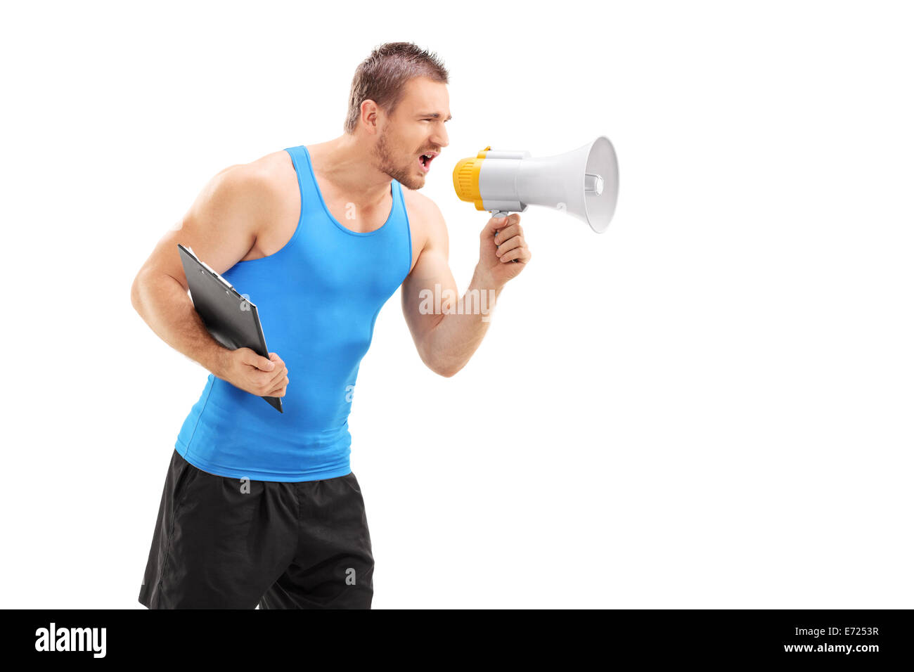 https://c8.alamy.com/comp/E7253R/male-fitness-coach-shouting-through-a-megaphone-isolated-on-white-E7253R.jpg