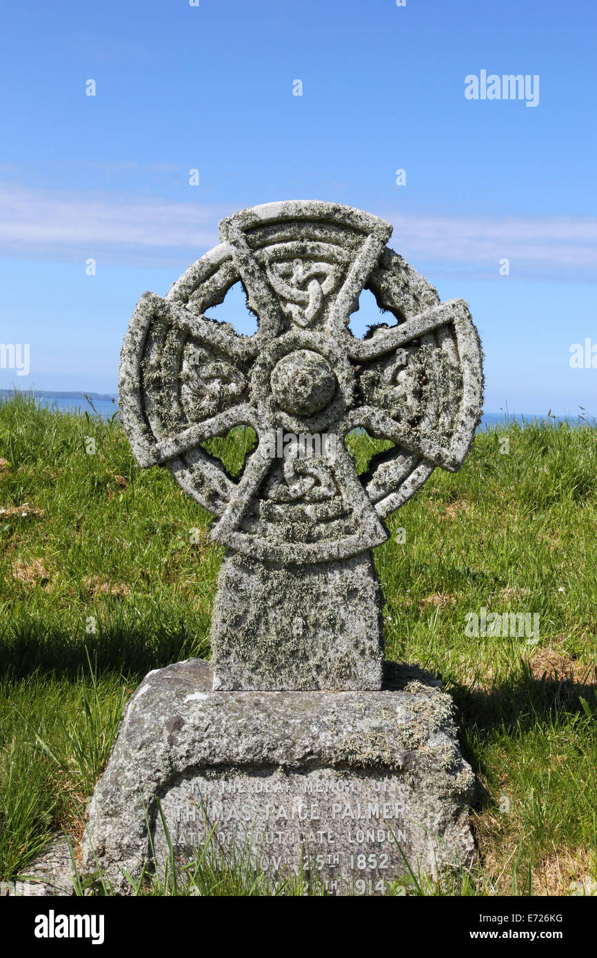 Tintagel parish church grave stones Stock Photo