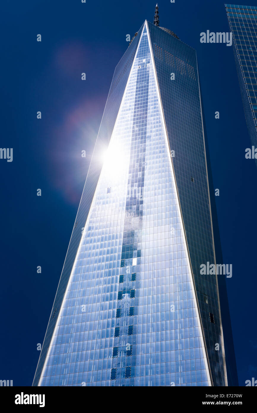 One World Trade Center - Freedom Tower, rises above lower Manhattan, New York City - USA. Stock Photo