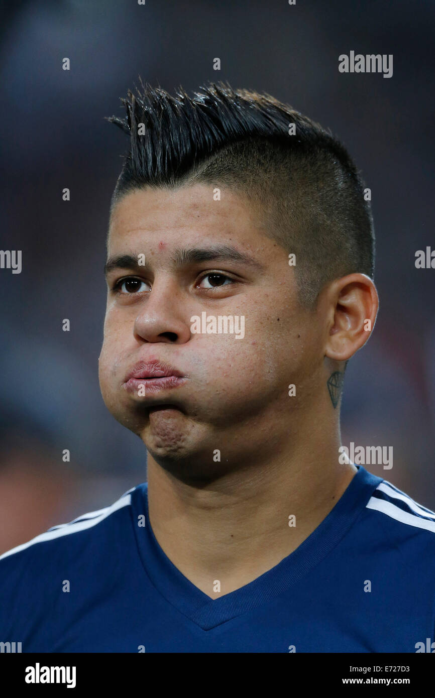 Duesseldorf, Germany. 03rd Sep, 2014. Duesseldorf , Germany, DFB , Football, German National Football Team, Friendly Match Germany vs. Argentina 2-4  in the Esprit-Arena Stadium  in Duesseldorf  on 03.09.2014  Marcos ROJO (ARG)  © norbert schmidt/Alamy Live News Stock Photo