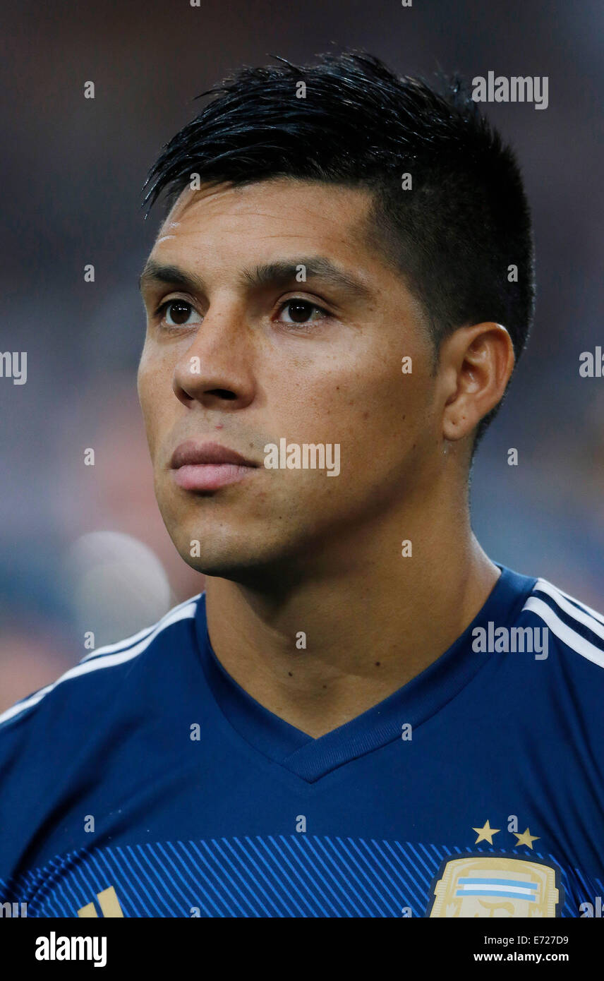 Duesseldorf, Germany. 03rd Sep, 2014. Duesseldorf , Germany, DFB , Football, German National Football Team, Friendly Match Germany vs. Argentina 2-4  in the Esprit-Arena Stadium  in Duesseldorf  on 03.09.2014  Enzo PEREZ (ARG)  © norbert schmidt/Alamy Live News Stock Photo
