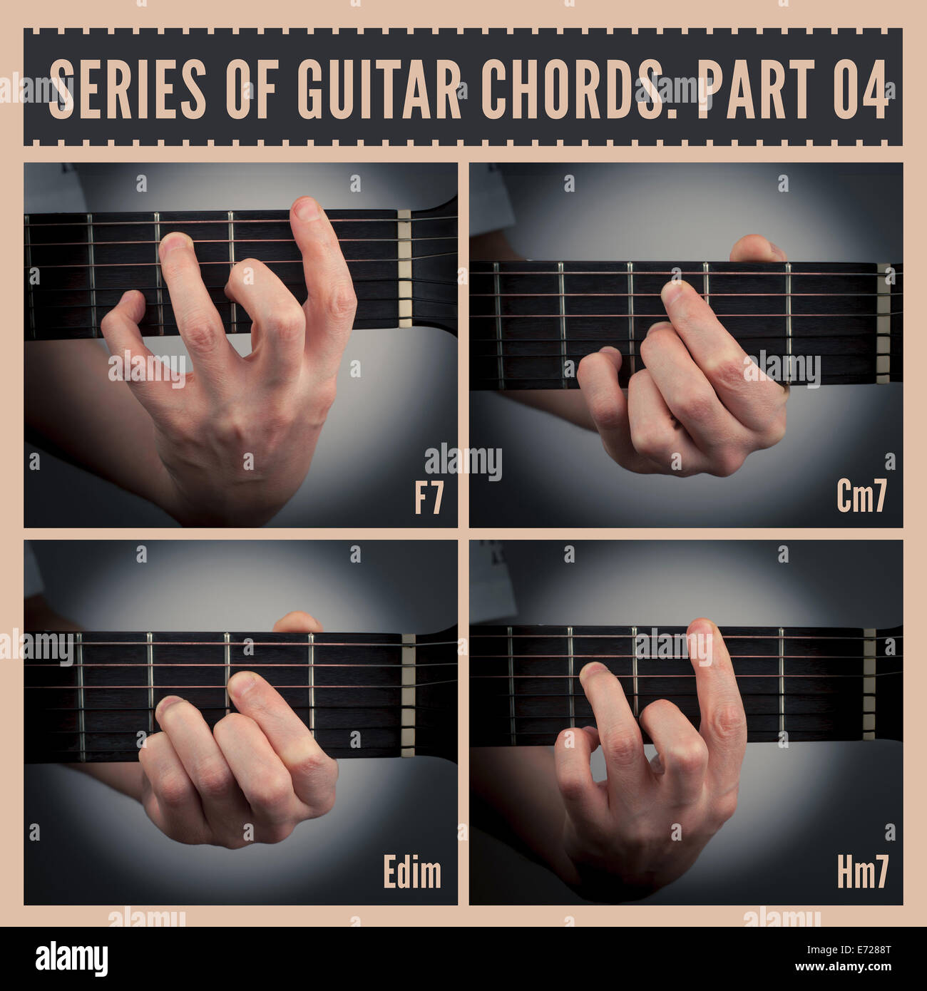 Chords on a guitar