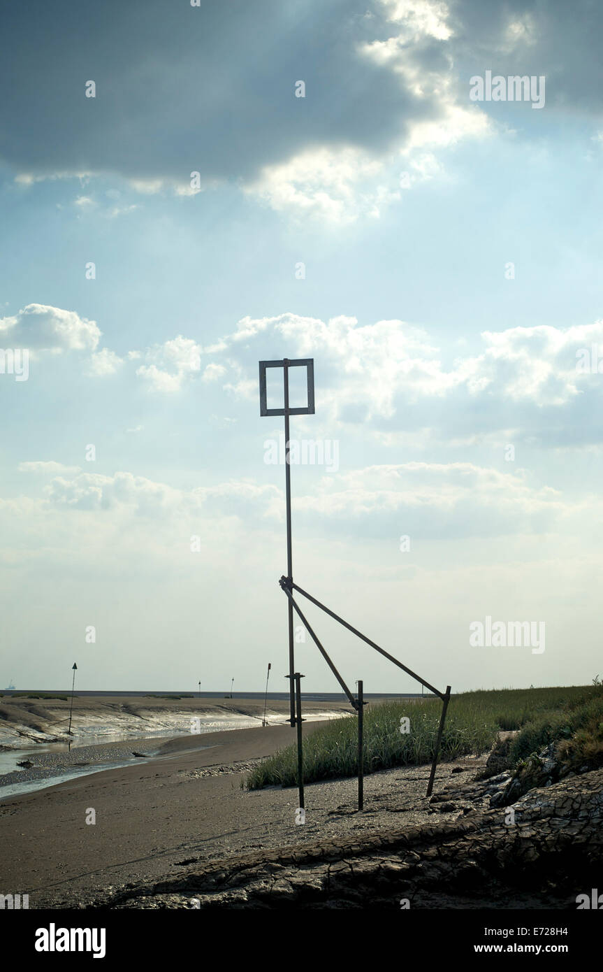 River channel markers Stock Photo Alamy