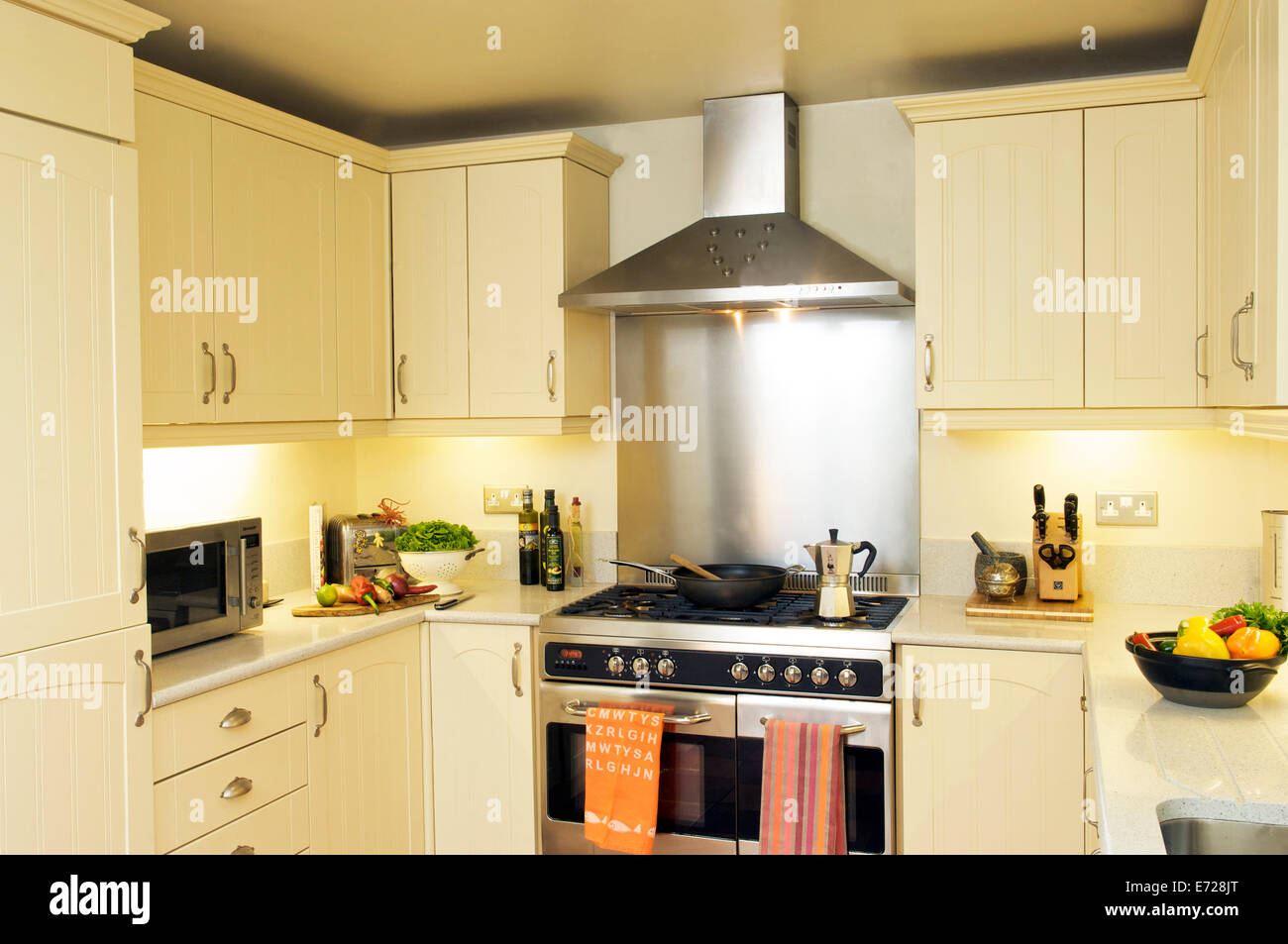 A contemporary kitchen design Stock Photo