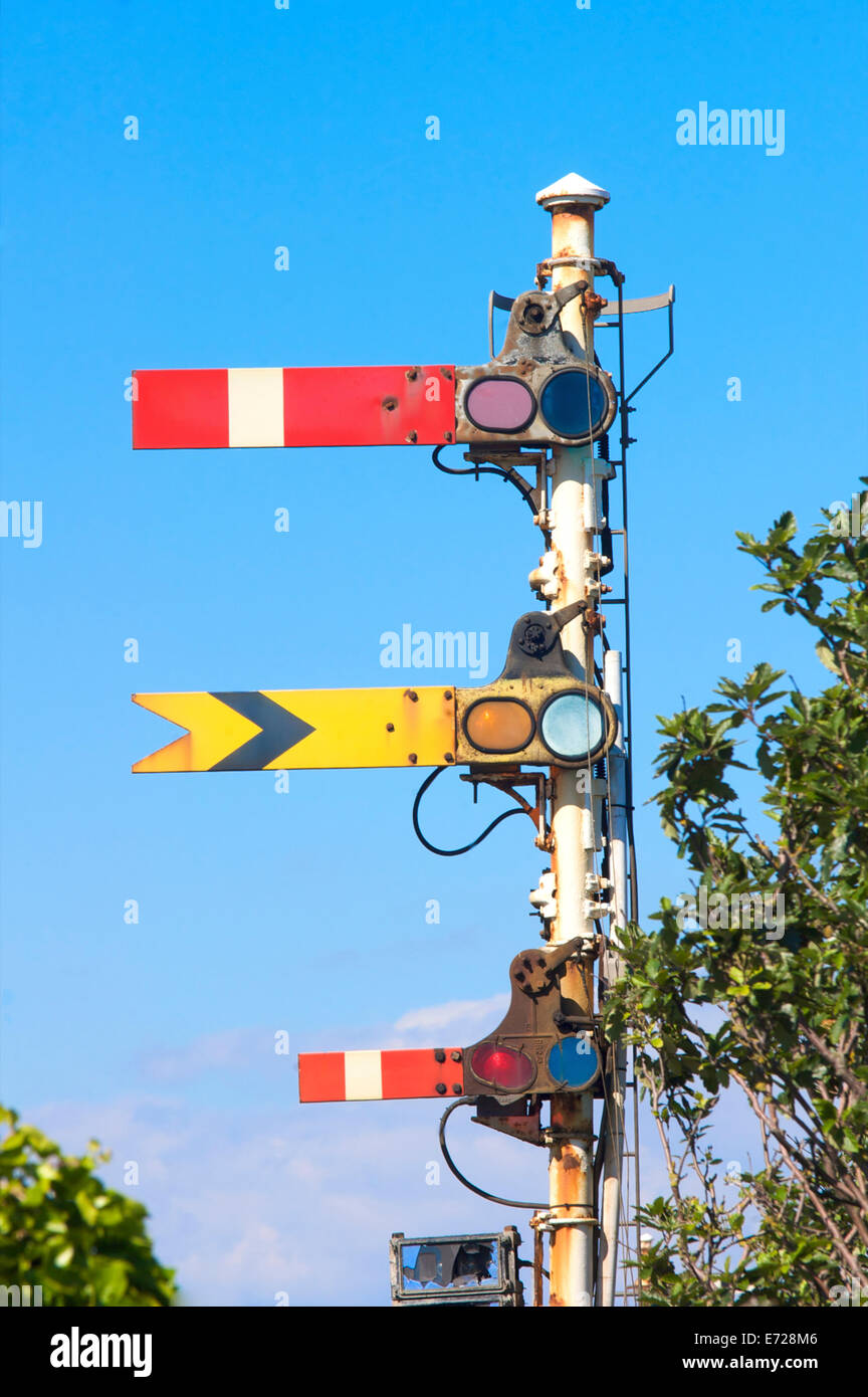 Railway signals hi-res stock photography and images - Alamy