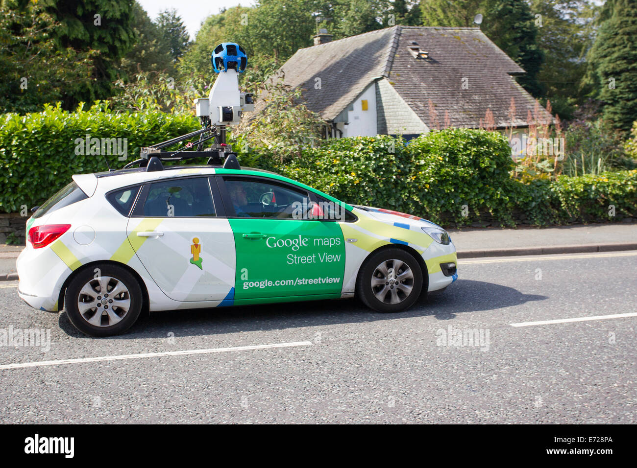 Google Maps Street View camera car in and around Windermere Stock Photo