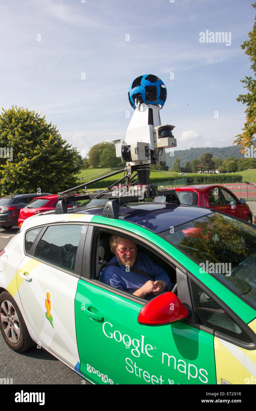 Google Maps Street View camera car in and around Windermere Stock Photo -  Alamy