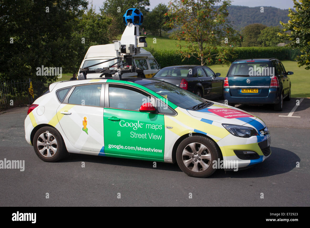 Google Maps Street View camera car in and around Windermere Stock Photo