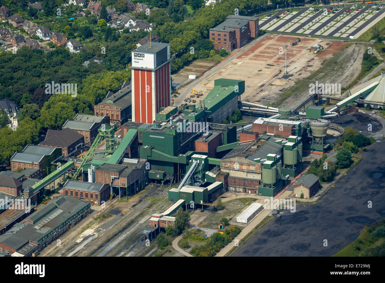 Aerial view, Zeche Friedrich Heinrich 1-2 colliery, Kamp-Lintfort, North  Rhine-Westphalia, Germany Stock Photo - Alamy