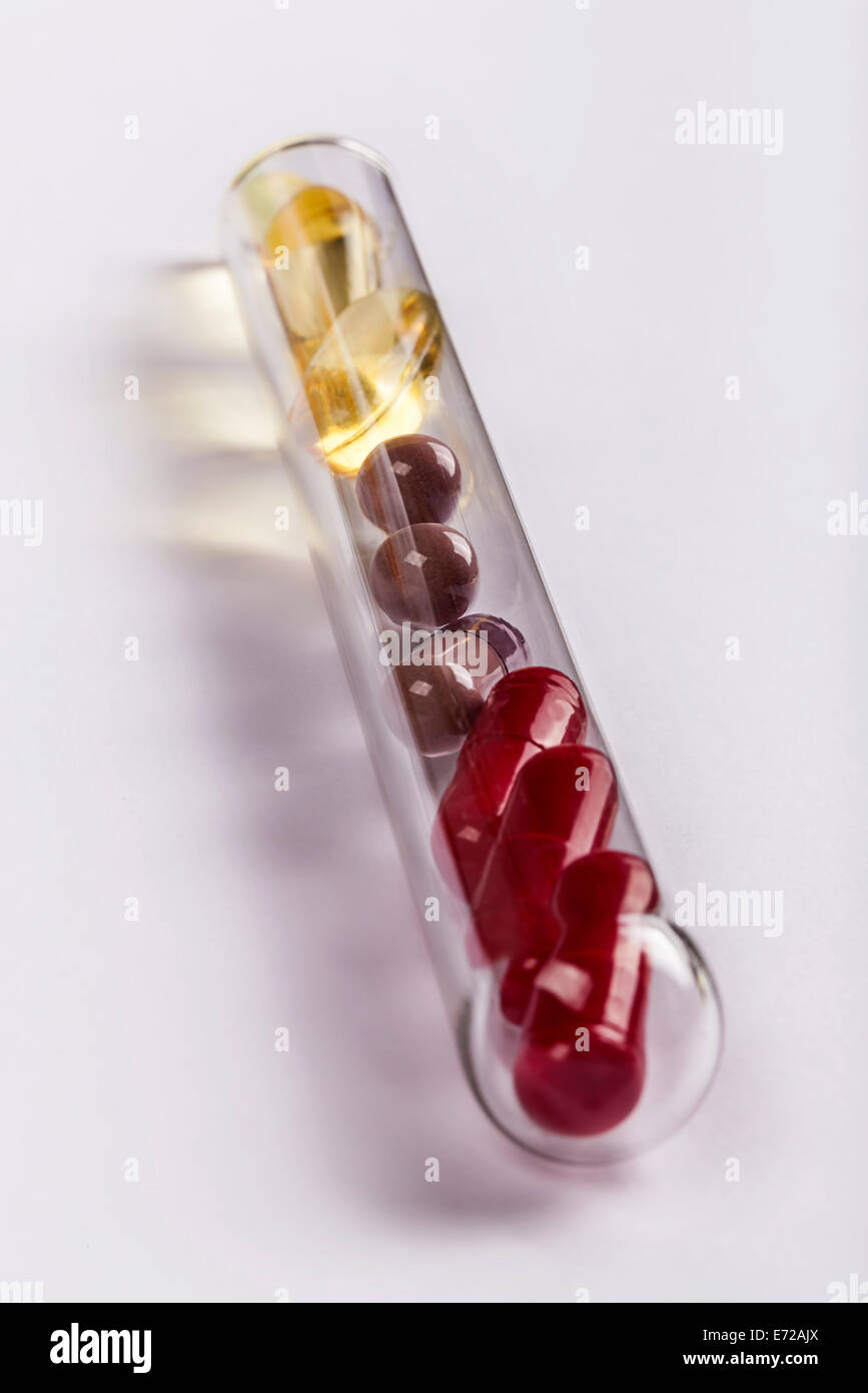 Capsules drug in test tube Stock Photo Alamy